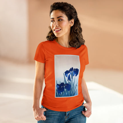 Irises by Ohara Koson Women's Midweight Cotton Tee