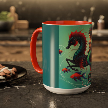 Mermaid & Sea Dragon Mug – Ocean Guardian & Mythic Beauty