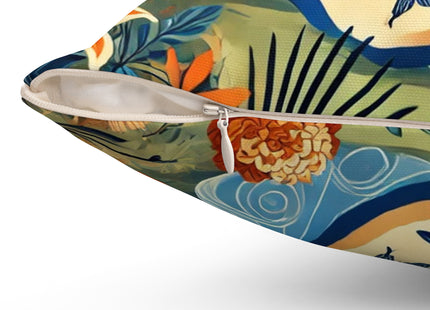 Fairy Waltz in the Butterfly Garden Spun Polyester Square Pillow