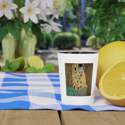 The Kiss by Gustav Klimt Ceramic Shot Glass