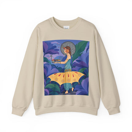 🦋🌿 The Butterfly Garden Offering Crewneck Sweatshirt – Art Deco Botanical Fantasy
