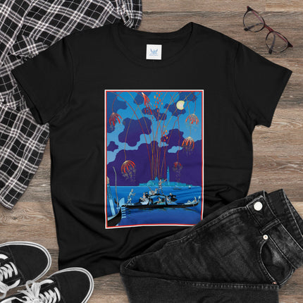 Fireworks in Venice by George Barbier Women's Midweight Cotton Tee