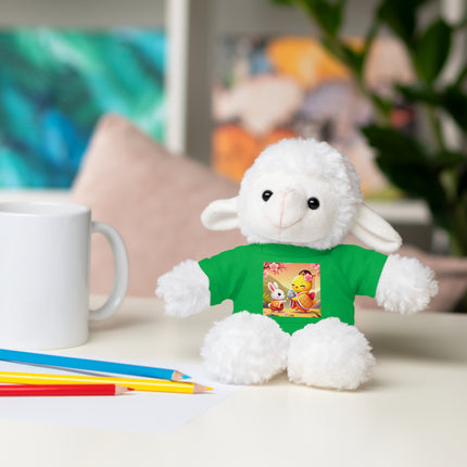 Whimsical Springtime Exchange Stuffed Animals with Tee