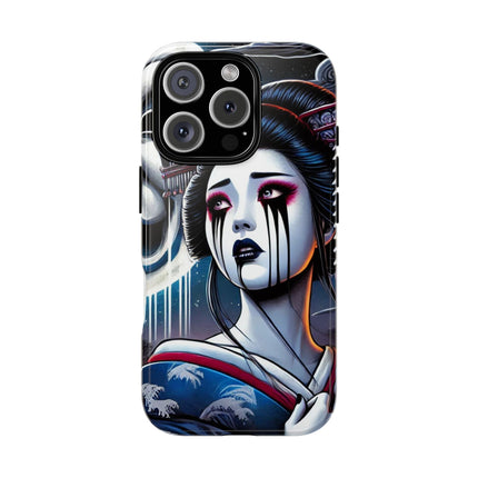 Geisha’s Black Ink Tears Phone Cases