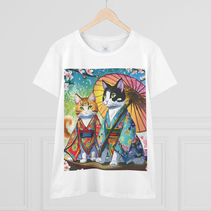 Kimono Kitties Cotton Tee
