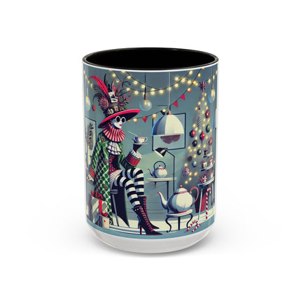 Whimsical Christmas Tea Party Colorful Mugs (11oz, 15oz)