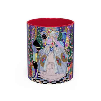 🎄✨ The Lady Of The Christmas Ornament Colorful Mug – Art Deco Holiday Fantasy