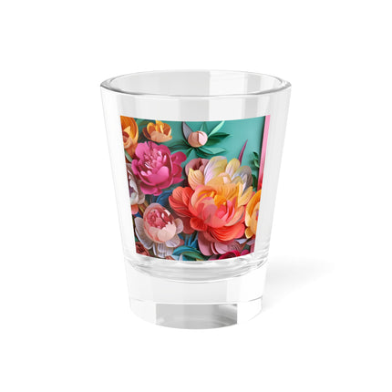 Peonies in Full Bloom Shot Glass, 1.5oz