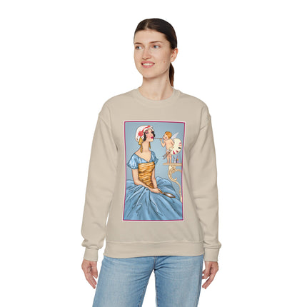 The Enchanting Painter: A Fairy's Artistic Touch Heavy Blend™ Crewneck Sweatshirt