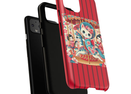 Geisha Kitten's Enchanted Carousel Phone Cases