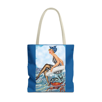 Playful Waves and Fashion Follies Tote Bag (AOP)