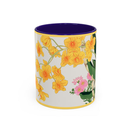 Golden Bow Orchid by Tanigami Kônan Colorful Mugs (11oz, 15oz)