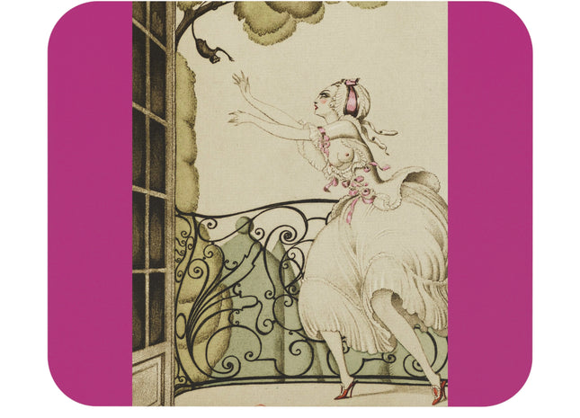 Sur talons rouges (On Red Heels) pl 02 by Gerda Wegener Mouse Pad, Rectangle