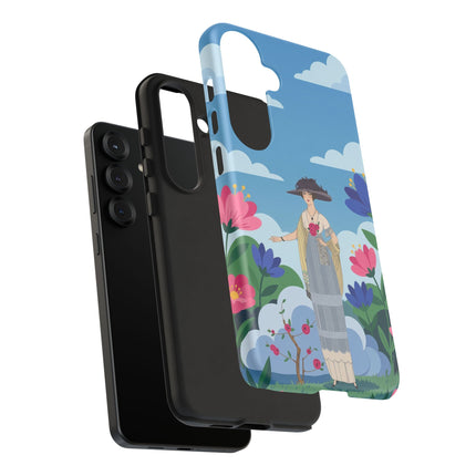 🌸🎩 The Lady Of The Grand Flower Garden Phone Case – Art Deco Fashion Illustration