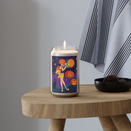 🎃🕯️ Moonlit Pumpkin Masquerade Scented Soy Candle – Whimsical Halloween Charm