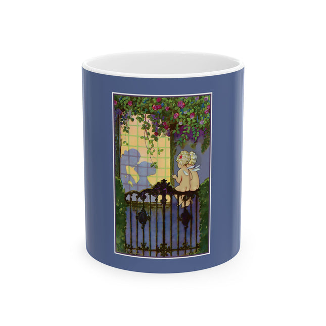 Whispers of Love: A Vintage Art Deco Fairytale Ceramic Mug 11oz