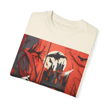 Halloween Night Scene Unisex Garment-Dyed T-shirt