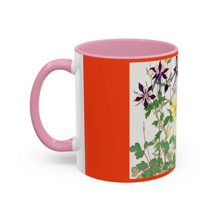 Aquilegia Flowers by Tanigami Kônan Colorful Mugs (11oz, 15oz)