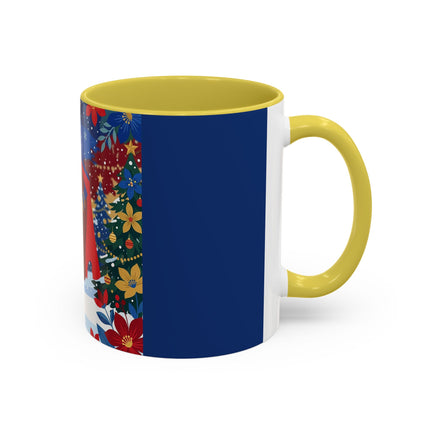 🎭❄️ The Christmas Masquerade Lady Colorful Mug – Art Deco Holiday Fantasy