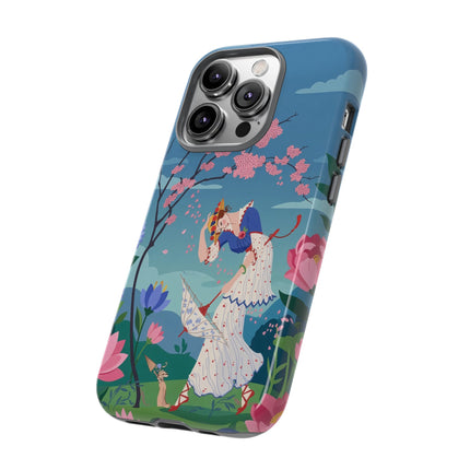 🌸☂️ The Lady Of The Falling Blossoms Phone Case – Art Deco Garden Whimsy