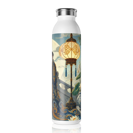 Moonlit Bridge Gentleman Slim Water Bottle 20oz – Imperial Serenity & Moonlit Harmony