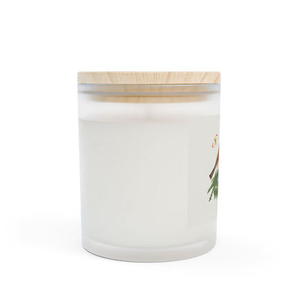 Pink-Breasted Bird & Wren Frosted Glass Candle