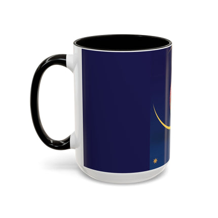 Moonlit Reflections Colorful Mug (11oz, 15oz) – Celestial Elegance, Art Deco Beauty & Dreamy Style