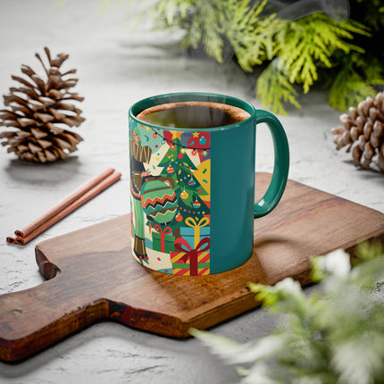 🎄✨ The Lady Of The Christmas Ornament Colorful Mug – Art Deco Holiday Fantasy