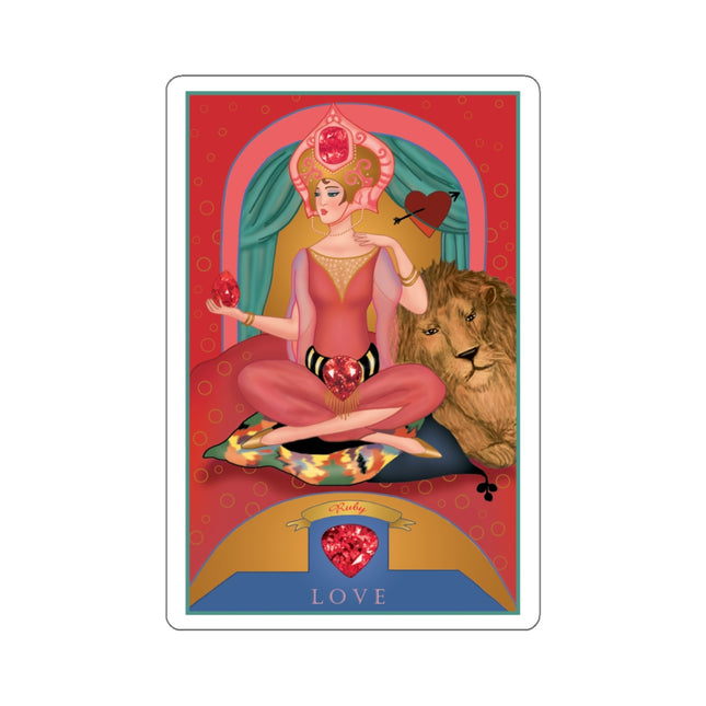 July & Ruby (from the Gem Series) by Sofia Chiostri Kiss-Cut Stickers (4 Sizes)
