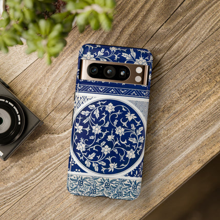 Blue Flower Pattern by Owen Jones Phone Cases