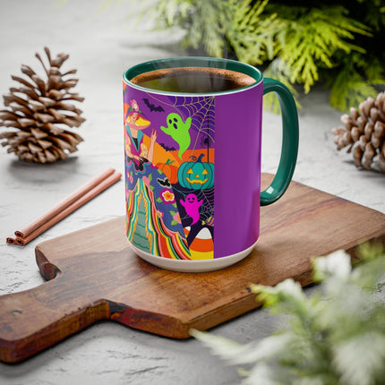 🌈👻 The Rainbow Ghost Masquerade Colorful Mug – Colorful Halloween Charm