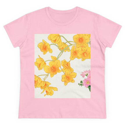 Golden Bow Orchid Women's Midweight Cotton Tee