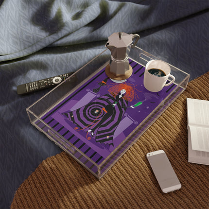 Mystic Elegance Acrylic Serving Tray