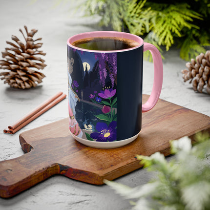 The Moonlit Garden Serenade Colorful Mugs – Art Deco Musical Elegance
