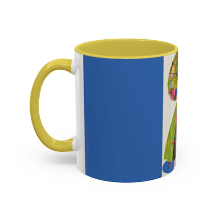 Lady with the Golden Fish Colorful Mugs – Whimsical Fashion & Playful Fantasy