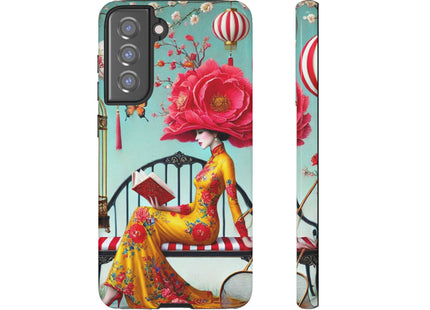 Reading In A Painted Garden Phone Cases