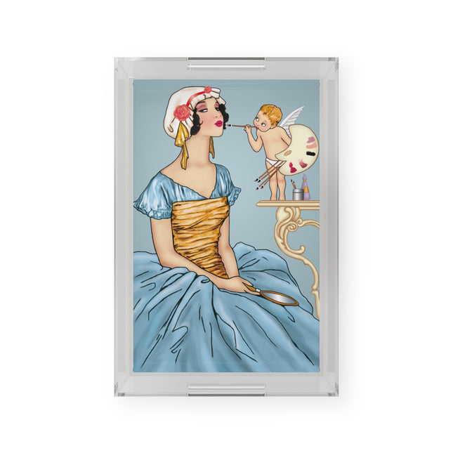 The Enchanting Painter: A Fairy's Artistic Touch Acrylic Serving Tray