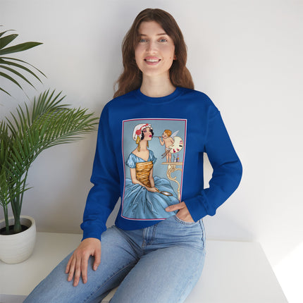 The Enchanting Painter: A Fairy's Artistic Touch Heavy Blend™ Crewneck Sweatshirt