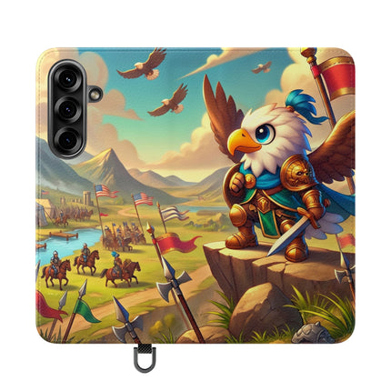 🦅⚔️ Watchful Guardian Flip Case – Courage, Leadership & Noble Adventure