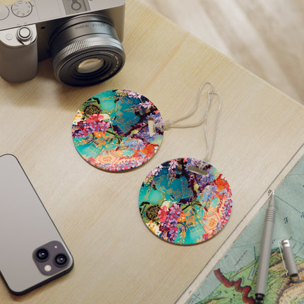 Golden Wisteria Symphony Luggage Tags