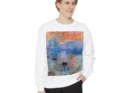 Sunrise by Claude Monet Unisex Garment-Dyed Sweatshirt