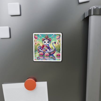 Geisha Kitten’s River Voyage Die-Cut Magnets (5 Sizes)