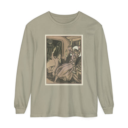 L’Attentat by Fernand Siméon Garment-dyed Long Sleeve T-Shirt