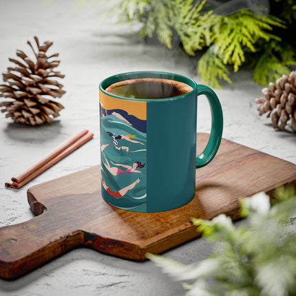 Summer Splash Colorful Mugs – Retro Beach Joy & Carefree Summer Vibes
