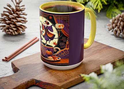 Theatrical Halloween Mice on Teacup Colorful Mugs (11oz, 15oz)