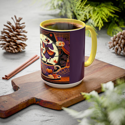 Theatrical Halloween Mice on Teacup Colorful Mugs (11oz, 15oz)