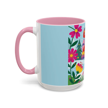 🌸🎄 Christmas In The Winter Garden Colorful Mug – Whimsical Holiday Fantasy