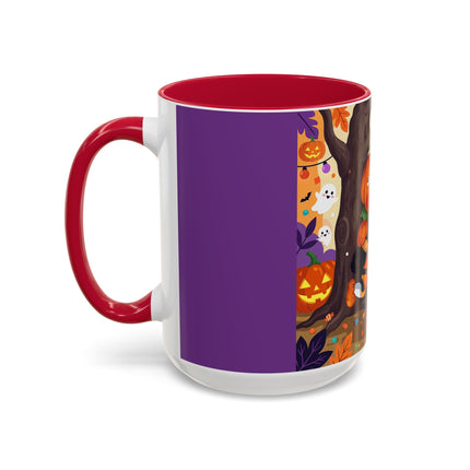 🎃🐈‍⬛ The Pumpkin Child’s Halloween Parade Colorful Mug – Whimsical Storybook Charm