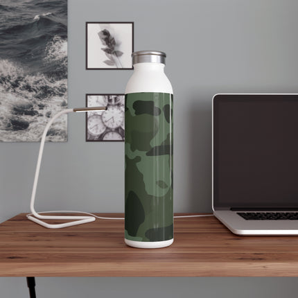 Classic Camouflage Print Slim Water Bottle