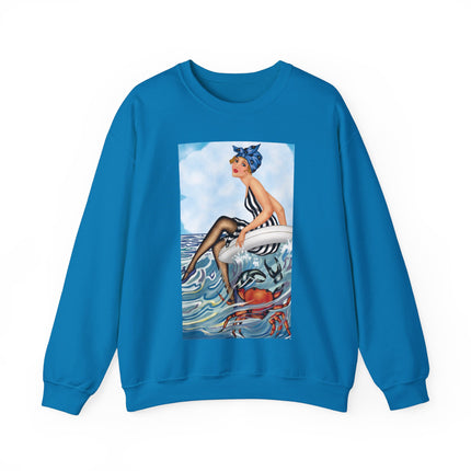 Playful Waves and Fashion Follies Heavy Blend™ Crewneck Sweatshirt